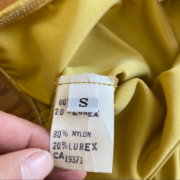 NWT Vintage Anne Klein Metallic Gold Bodysuit - Picture 7 of 8